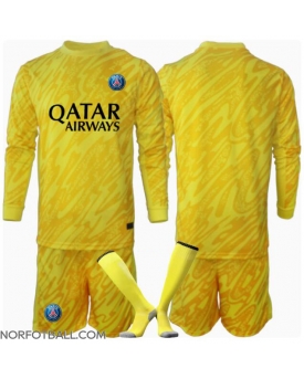 Billige Fotballdrakt Paris Saint-Germain Keeper Replika Tredjedraktsett Barn 2024-25 Langermet (med bukser)